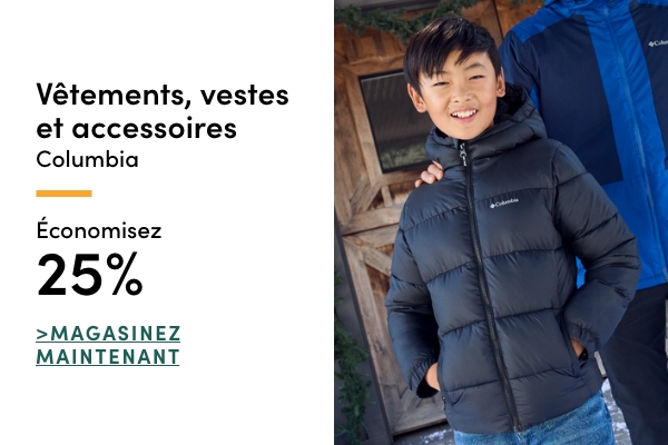 Vêtements, vestes et accessoires Columbia pour femmes, hommes et enfants économisez 25%